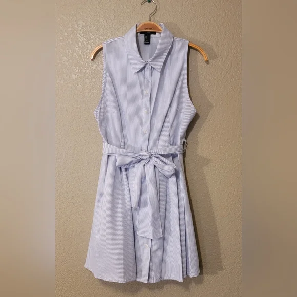 blue dress for baby girl MILVA MI Blue + White Striped Summer Maxi Dress – Timeless main image 1